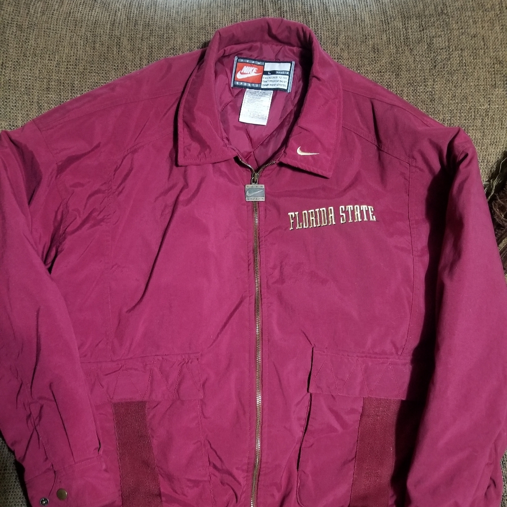 MENS VANTAGE 90's NIKE FLORIDA STATE SEMINOLE  COAT SZ.LG (RARE)